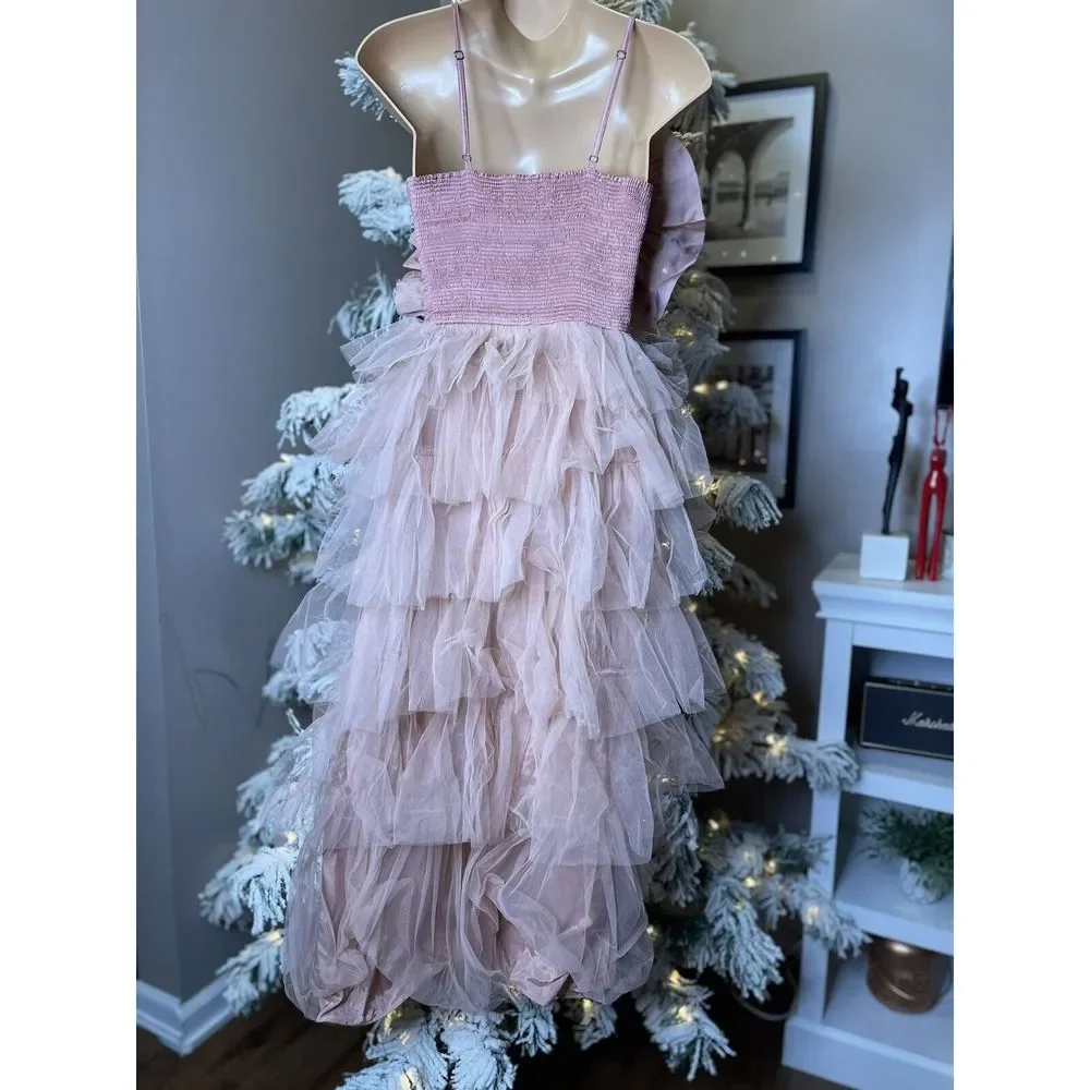 Anthropologie Kavita Bhartia Rosette Tiered Tulle Gown - Picture 11 of 11